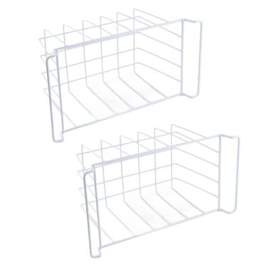 Imagem de Cryfokt Organizador de Armazenamento de Arame para Freezer, Cestas Grandes à Prova de Ferrugem Com Alças para Despensa, Armário e Garagem [2 peças] (C 39cm X L 20cm X A 20cm)