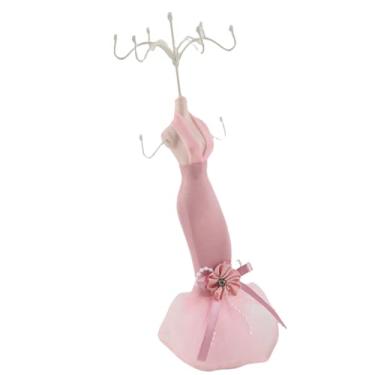 Imagem de ZJchao Suporte de Exibição de Joias Elegante e Moderno Organizador de Porta-joias para Mulheres Meninas Decoração de Casa Tecido de Gesso de Resina Ferro Grande Modelo (pequeno modelo)