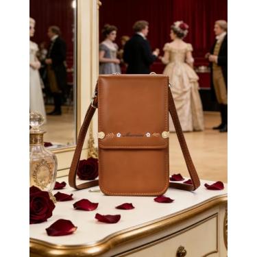 Imagem de Bolsa tiracolo feminina de couro marrom