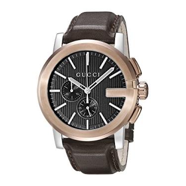 Imagem de Gucci Relógio Masculino G - Chrono Collection Display Analógico Quartzo Suíço Marrom (Modelo: YA101202)