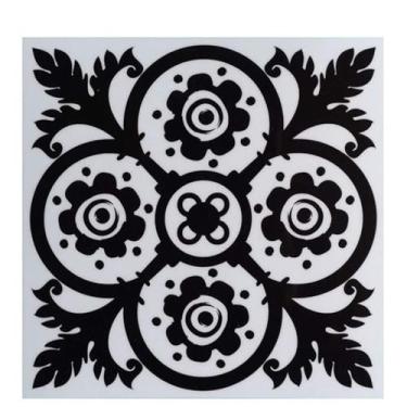 Imagem de 1PC Adesivos de Azulejo Retrô Autoadesivos em PVC Decalques Parede Removíveis para Cozinha Banheiro Decoração Residencial Proteção Organizada Fácil Ap