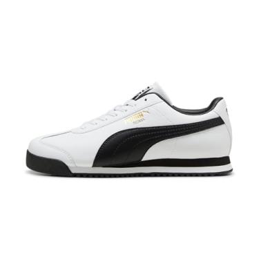 Imagem de PUMA Tênis masculino Roma, 24 branco-preto time dourado, 38