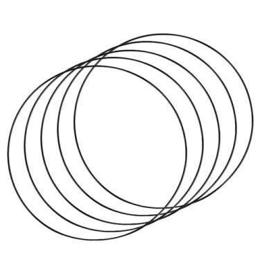 Imagem de 1 peça de argolas de guirlanda floral de metal preto, anéis de artesanato apanhador de sonhos para pendurar na parede DIY, decoração de cerimônia de casamento, suprimentos de arte de argola de macramê