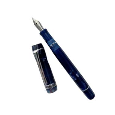 Imagem de RORFFK Caneta-tinteiro acrílica limão ponta longa faca bonita mármore âmbar caneta de tinta escrita escritório negócios novo (06)