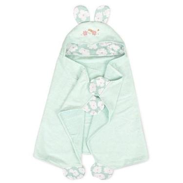 Imagem de Toalha Banho Com Capuz Sofisticata Baby Chuva Estrelas Verde - Atlanti