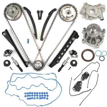Imagem de Kit de corrente de distribuição com válvulas VVT e bomba de água de óleo compatível com Ford F150 F250 F350 2004-2008, Lincoln Navigator 2005-2010 com motor de 3 válvulas 5.4L V8, substituição para