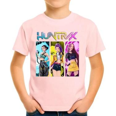 Imagem de Camiseta Camisa de Algodão Juvenil Infantil Menina Menino Huntrix Guer