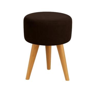 Imagem de Puff Redondo Pé Palito Banqueta(MARROM)