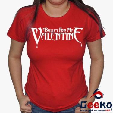 Imagem de Baby Look Bullet for My Valentine 100% Algodão - Blusa Feminina Rock -