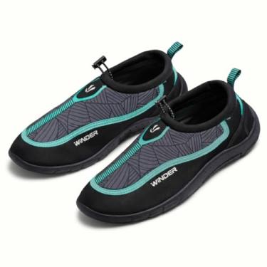 Imagem de Sapatilha Acqua Shoe em Neoprene 3mm Unissex, Solado Antiderrapante, Proteção Térmica para Esportes Aquáticos, Pesca, Mergulho, Surf (Verde/Preto, BRA 36)