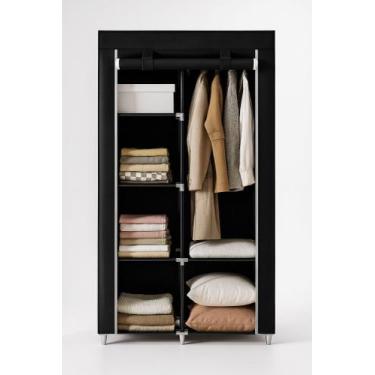 Imagem de Guarda roupa portátil dobrável armário organizador cortina RF - raffs,