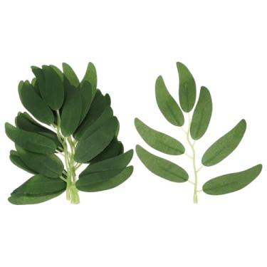Imagem de PATIKIL Folhas de salgueiro artificial de 14 cm, 100 peças de guirlanda de salgueiro falso, seda sintética para decoração de guirlandas de buquês de casamento, verde