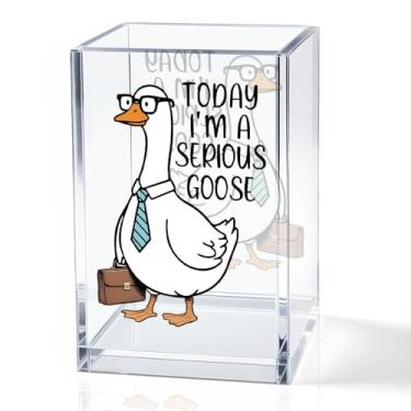 Imagem de QYUVK But Did You Document It Porta-lápis de acrílico cosmético, suporte de caneta para escritório em casa, acessórios de mesa para colega de trabalho, chefe, enfermeira, organizador de canetas