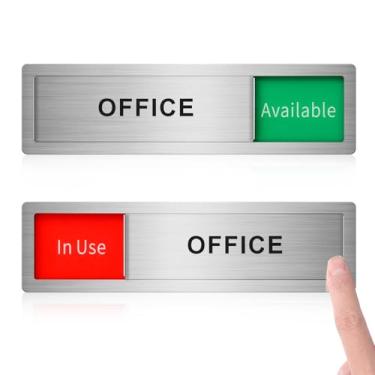 Imagem de Placa de porta de escritório, em uso e disponível para sala de escritório - pequena