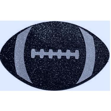 Imagem de Glitter Football Homecoming Mum Cut Outs Die Cuts Tags Toppers Placard Centerpiece - 14 cm (preto)