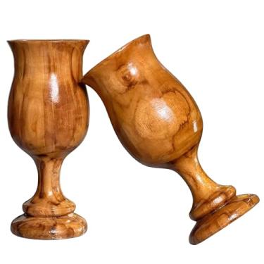 Imagem de Cálice de vinho vintage Viking - collectiblesBuy - Madeira de manga - 18 cm, 1.7L - Perfeito para bebidas quentes e frias