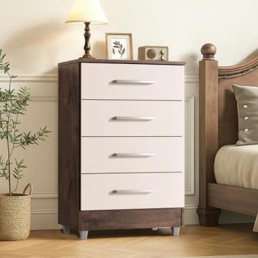 Imagem de Comoda Flavia 4 Gavetas - Quarta Divisão Móveis, Chocolate/off White