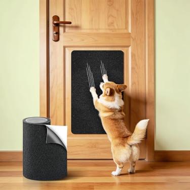 Imagem de Papel esmeril para lixar unhas para animais de estimação, substituição de placa de lixa de unha autoadesiva, alternativa para cortadores de unhas de cães e gatos, protege móveis, portas, paredes