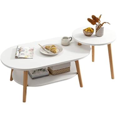 Imagem de Mesa de centro mesa de centro mesa de centro combinação de mesa de centro mesa de centro mesa de coquetel para escritório, quarto, sala de estar, sofá, rack lateral, mesa de quarto