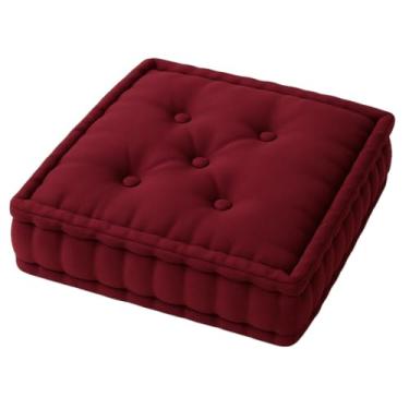 Imagem de Almofada Futon Turca para Banco e Palhetes de Madeira Tecido Oxford 50x50x12 cm(Vinho)