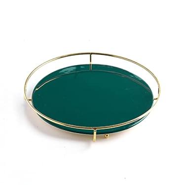 Imagem de Suporte de bolo suporte de bolo de camada única suporte de exibição de bolo prato de sobremesa de cerâmica criativo suporte de cupcake verde para casamento, festa de aniversário, banquete e cupcake (A