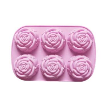 Imagem de Molde De Silicone Em Forma De Coração Com 6 Furos Para Sabonete Artesa