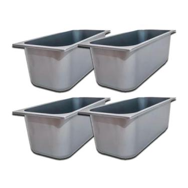 Imagem de Kit 4 cuba expositora vitrine gelato sorvete abs cor cinza - SB