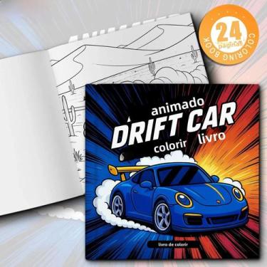 Imagem de Livro De Colorir Para Adultos Carro De Corrida Animado Desenho De Desc