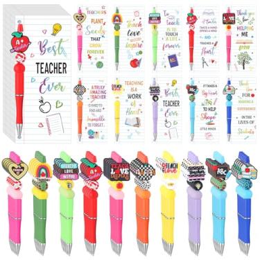 Imagem de Humyoun 50 conjuntos de canetas para professores, contas, recarregáveis, faça você mesmo, com cartões de agradecimento, presentes de agradecimento para professores, Natal, Ação de Graças, aniversário