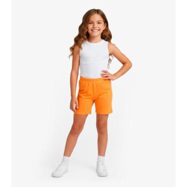 Imagem de Bermuda Ciclista Infantil Básica Soletex Laranja, 12, Laranja
