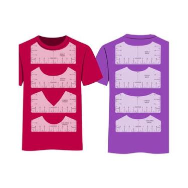 Imagem de Réguas De Alinhamento De Vinil Para Camisetas: Ferramentas De Costura 