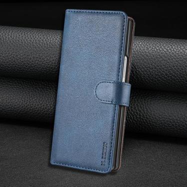 Imagem de Capa Flip para Samsung Galaxy A55 A15 A35 A25 A17 A16 A56 A36 A14 A34 A54 A13 A23 A33 A53 A52 A72 A32 A12 5g (para Galaxy A05S/Azul Marinho)