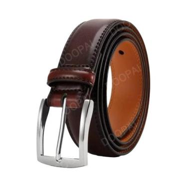 Imagem de Cinto De Couro Masculino Com Fivela Grande De Alta Qualidade E Fecho A