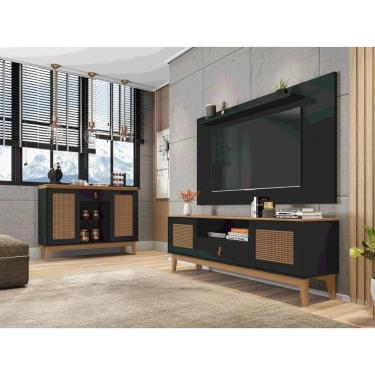 Imagem de Conjunto Sala Rack e Painel Esmeralda com Aparador Diamante