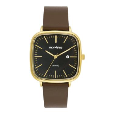 Imagem de Relogio Mondaine Masculino Ref: 36001gpmvdh1 Retangular Dourado