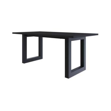 Imagem de Mesa de Jantar Bronx R 180x90x77cm - Compace, Preto TX/Est.Preta
