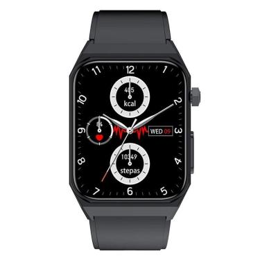 Imagem de Relógio Ecg + Ppg , Sangue, Glicose, Pressão, Oxigênio, Smartwatch, 1,9 Preto