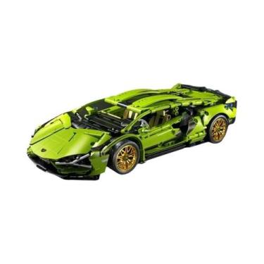 Imagem de Blocos De Montar De Carro Esportivo De Corrida, Veículo Mecânico De Al