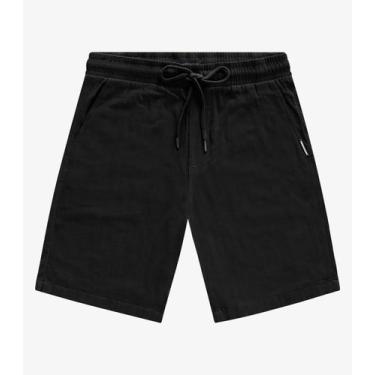 Imagem de Bermuda Masculina em Linho Strong Diametro Preto, 40, Preto