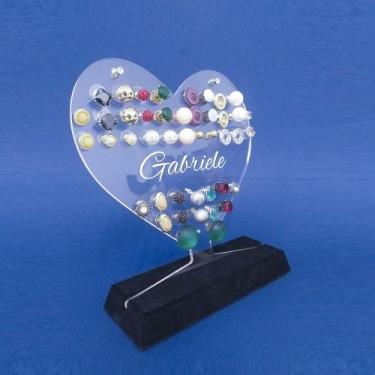 Imagem de Expositor De Brincos Formato Coração Com 47 Furos - Artsim Projetos Gr