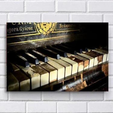 Imagem de Placa Quadro Piano Vintage Impressão Em Alta No Mdf 30x42cm - ARTSIM