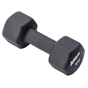 Imagem de Halter Athletic Sextavado 10kg em Neoprene Conforto e Aderência para Treino de Musculação em Casa-Unissex