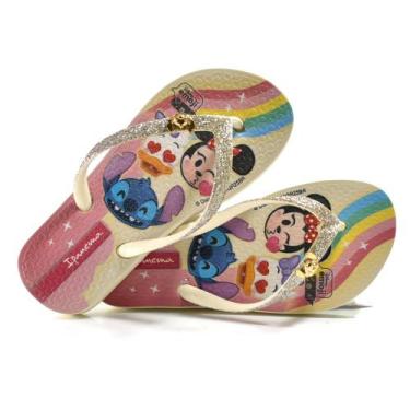 Imagem de Chinelo Infantil de Menina Ipanema Disney Glam do 23 ao 34, Creme, 27/
