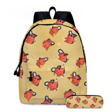 Imagem de Mochila Kids School Pochita Mans Motosserras 32x6,5x40cm - Yiweisai
