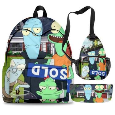 Imagem de Conjunto de 3 peças, mochila escolar infantil Solars Opposites Korvos 