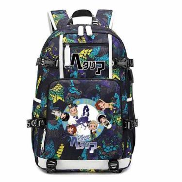 Imagem de Mochila Axis Powers Hetalia Cartoon Kids School 30x15x47cm - Yiweisai