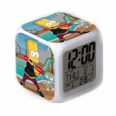 Imagem de Despertador Simpsons Square LED Digital com despertador de 8 cm - yiwe