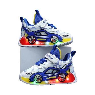 Imagem de Tênis Esportivos Em Forma De Carro Para Meninos Com Luzes LED, Tênis B