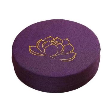 Imagem de Almofada De Meditação Em Linho 40X6CM Removível E Lavável Com Textura 