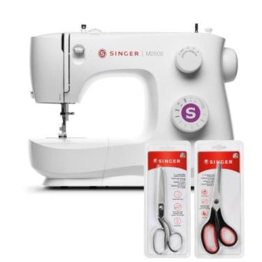Imagem de Kit Máquina de Costura M2505 + Tesoura 10" Tecido e Tesoura Multiuso P